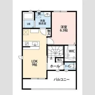 LOTUS西横地【203号室】の間取り