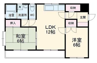 ウインヒル江南【1階】の間取り