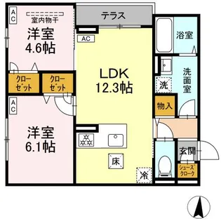 セレスティア柴又V【1階】の間取り