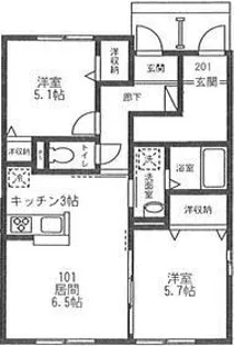 アドマーニ【1階】の間取り