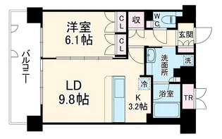 グラン・アベニュー名駅【713号室】の間取り