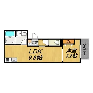 LECOCON江南Ⅲ【3階】の間取り