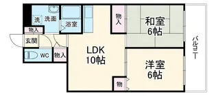 ロイヤルクイーンズパーク桃山台【5階】の間取り