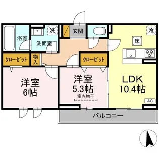 フェリシア【1階】の間取り