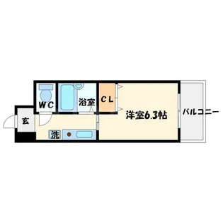 パセオ石橋【3階】の間取り