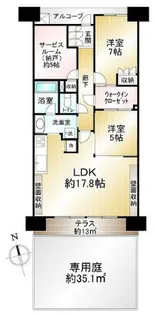 ヴィーガーデン ザ・レジデンス【118号室】の間取り