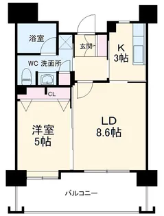 リアンシエルブルー東比恵【7階】の間取り