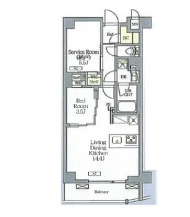 AIFLAT明大前【204号室】の間取り
