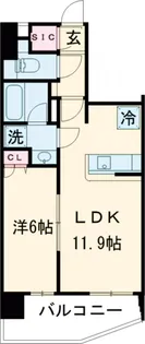 ライドリンク竹ノ塚【6階】の間取り