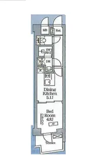 AIFLAT明大前【101号室】の間取り