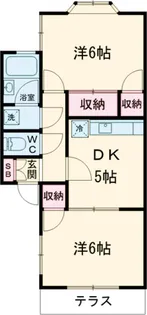 テラス増田【1階】の間取り