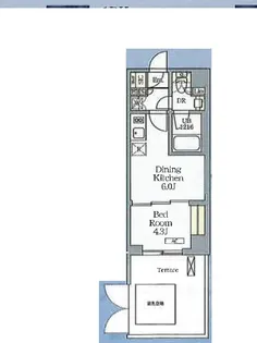 AIFLAT明大前【106号室】の間取り