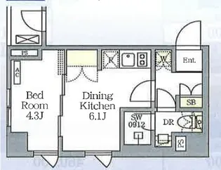 AIFLAT明大前【209号室】の間取り