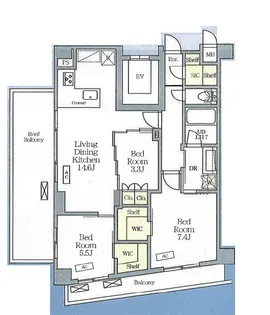 AIFLAT明大前【502号室】の間取り