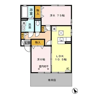 アカナウィン A/B【B101号室】の間取り