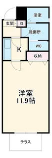 Gracious Fーplace【102号室】の間取り
