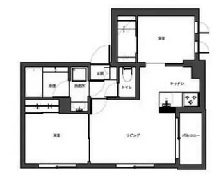 グランフォルトゥーナ浜田山【201号室】の間取り