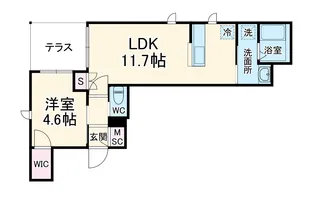 Masoin・Courage【103号室】の間取り