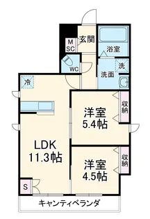 MASOIN・COURAGE【2階】の間取り