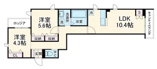 Masoin・Courage【303号室】の間取り