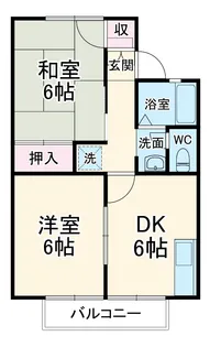 ラ・フォンテーヌ【2階】の間取り