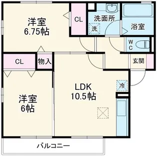 セシオン吉野【1階】の間取り