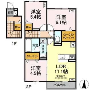soraya GARDEN【2階】の間取り