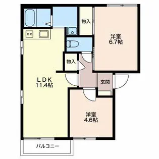 ファインビレッジ【2階】の間取り