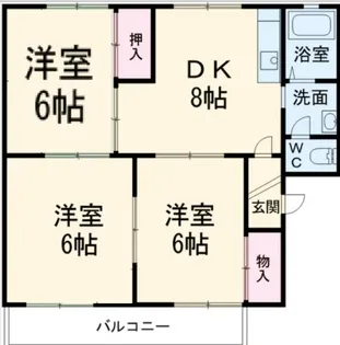 コートビレッジ日高【102号室】の間取り