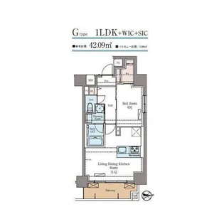 ラグゼナ秋葉原【1105号室】の間取り