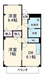 一ツ木ハイツ安井Ⅲ【3階】の間取り