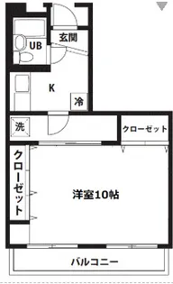 サニーヴィラD【102号室】の間取り