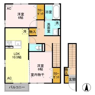 コンクパール【2階】の間取り
