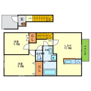 カセヤハウス【201号室】の間取り