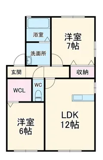 クレールコート【102号室】の間取り
