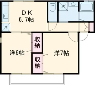 アクシス長山A【201号室】の間取り