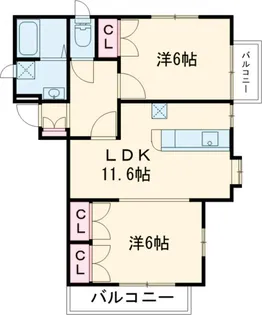 サンライズマンション【2階】の間取り