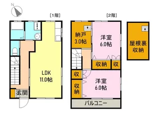 フルールⅡ【D号室】の間取り