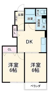 エトワールOKADAⅡ【101号室】の間取り