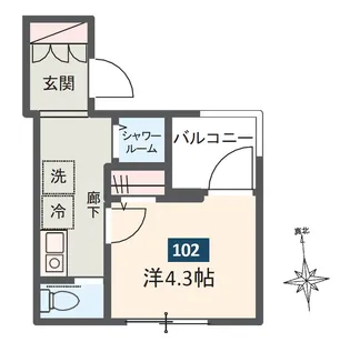 MELDIA東向島Ⅱ【1階】の間取り