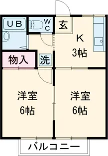 イエローハイツ下妻【2階】の間取り
