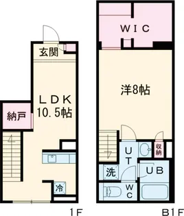 ルクレ自由が丘【101号室】の間取り
