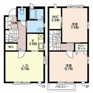 パルモK?C【1階】の間取り