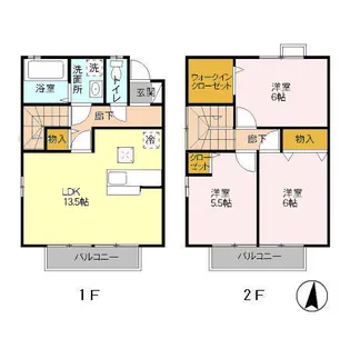 カハラ A【102号室】の間取り