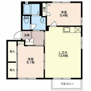 ルミエール大岡【2階】の間取り