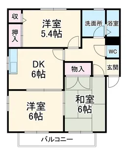 ビューラⅡ【2階】の間取り