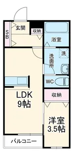 エバレット【1階】の間取り