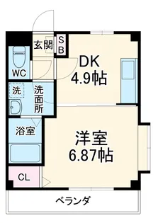 ライネス於部屋【1階】の間取り