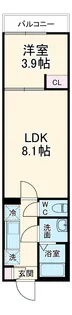 カインドネス武蔵浦和【1階】の間取り