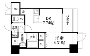 プレジオ難波ASIAN【1103号室】の間取り